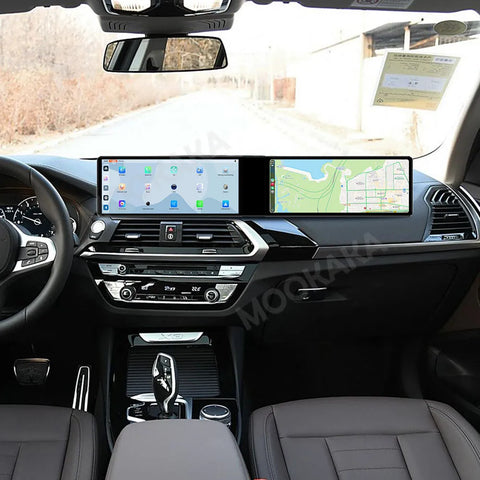 24.6-inch Dual Screen Android Head Unit for BMW X3 X4 2017–2018 Android Head Unit Aotsr 8G128G and 360Camera Eight Core