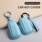 Leather Car Key Case Cover For DFSK DongFeng 580 F507 Aeolus AX7 GS PU Car Remote Key Bag Case Shell Protecter Keychain Holde
