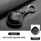 Leather Car Key Case Cover Shell For Chery Jetour Genesis X90 X70 X95 Traveller T2 Dashing X-1 Plus DTC IDM Protection Keychain