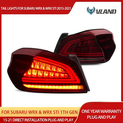 Vland Sequential LED Tail Lights for Subaru WRX VA 2015-2021 Car Interior Accessory Vland