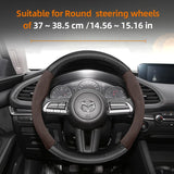 Suede Carbon Fiber Steering Wheel Cover for Mazda