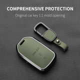 Metal and Leather Car Key Case Cover for Honda CRV and Civic Models Car Interior Accessory OEM