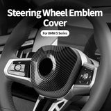 Carbon Fiber Car Steering Wheel Airbag Cover for BMW 5 Series I5 G60 (2023-) X3 G45 (2025-) Steering Wheel Accessory OEM