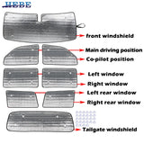 Aluminum Sunshade Set for Dodge Nitro 2007 Car Interior Accessory HEBE