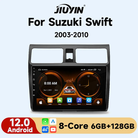 9-Inch Android Head Unit with Wireless CarPlay for Suzuki Swift Android Head Unit JIUYIN