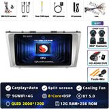 2K QLED Android Head Unit with Wireless CarPlay for Camry XV40