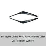 For Toyota Camry XV70 XV80 2018 and Later Car Headlight Eyebrow Surround Decoration Sticker Exterior Accessories