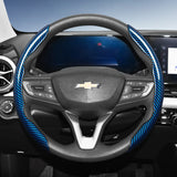 Carbon Fiber Texture Steering Wheel Cover for Chevy Silverado