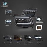 LED Projector Headlights Dual Beam Ford Mustang 05-09 Car Interior Accessory Vland