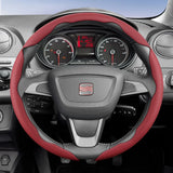 Breathable Leather Steering Wheel Cover for Seat Ibiza, Arona, Leon
