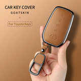 Leather 3 Button Car Key Case Cover for Toyota Sequoia Car Interior Accessory OEM