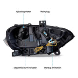 Full LED Projector Headlights S650 Style Mustang Car Interior Accessory VLAND