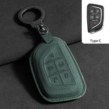 Suede Car Key Case Cover For Cadillac