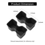 Hyundai Santa Fe 2024 2025 3rd Row Car Cup Holder Inserts Anti-Slip Shock-Absorbing Storage Box Tray Tidying TPE 2PCS Interio