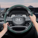 Ventilated Steering Wheel Leather Cover for Hyundai Ioniq Tucson Car Interior Accessory Hocasen