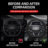 Cupra Suede Carbon Fiber Steering Wheel Cover Fit Car Interior Accessory Hocasen