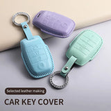 Leather Car Remote Key Case Cover Shell for KIA Models Car Key Cover NONE (OEM)