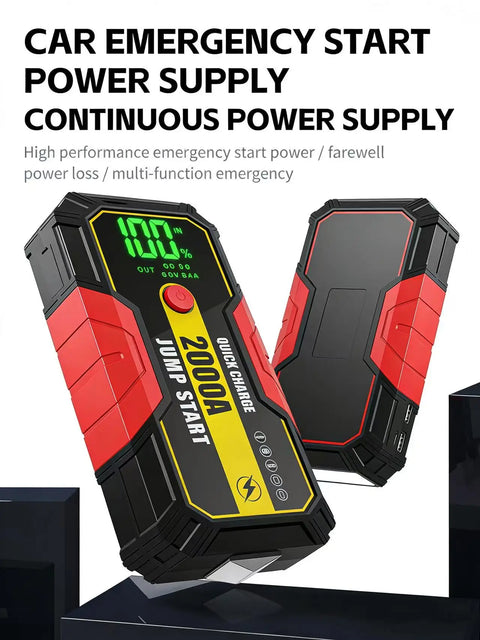 2000A 12V Car Jump Starter Portable Power Bank Battery Charger Emergency Car Booster for 8.0L Gas/7.0L Diesel 12V Car Jump St
