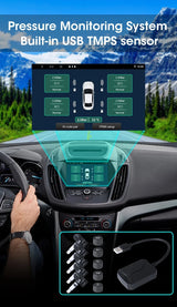 USB Wireless TPMS Tire Pressure Monitoring System for Android Car Interior Accessory RSNAVI