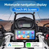 Motorcycle GPS Monitor Wireless CarPlay & TPMS Android Head Unit AKAMATE