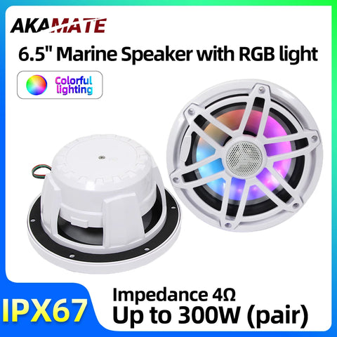 6.5 Inch Waterproof RGB Speaker for Marine Boats Car Speaker OEM