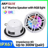 6.5 Inch Waterproof RGB Speaker for Marine Boats