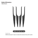 BMW X3 X4 Door Inner Handle Decorative Trim Frame Sticker 4Pcs Alcantara