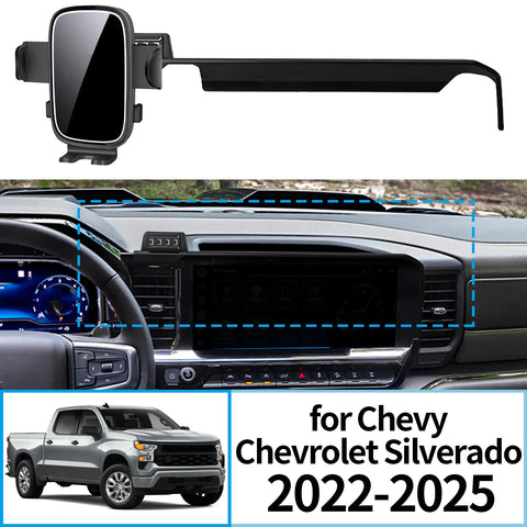 Stable Clip-On Phone Mount Base for Chevrolet Silverado 2022–2025 Car Phone Holder CATUSIKI