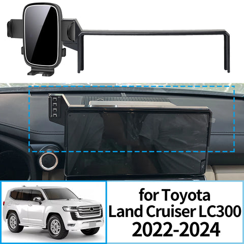 Adjustable Screen Phone Mount for Toyota Land Cruiser LC300 2022 Car Phone Holder CATUSIKI