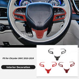 Steering Wheel Trim ABS Cover for Chrysler 300C 2015+ Car Interior Accessory HEBE
