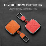 8 Button Aluminum Alloy Goatskin Car Key Case Cover for Zeekr X 001 009 2022 2023 Car Key Case OEM