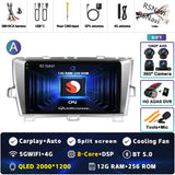 Android 15 Multimedia Navigation System for Toyota Prius 2009–2015