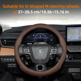 Breathable Leather Steering Wheel Cover for Toyota