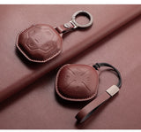 Leather Car Key Case Cover Shell For Chery Jetour Genesis X90 X70 X95 Traveller T2 Dashing X-1 Plus DTC IDM Protection Keychain