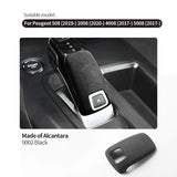 For Peugeot 508 2008 4008 5008 Gear Shift Knob Boot Cover Trim Stickers Car Premium Interior Tuning Accessory Made of Alcantara