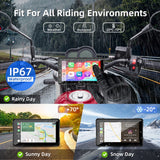 5 Monitor Wireless CarPlay for Universal Motorcycle Android Head Unit AKAMATE