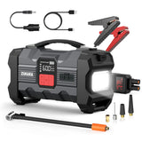 26800mAh Jump Starter with Air Compressor 1000A/1500A PEAK Booster Tyre Inflator Portable Car Battery Power Bank Charger Air Pump