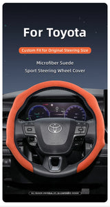 Premium Suede Snap-On Cover for Toyota Steering Car Interior Accessory Hocasen