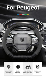 Suede Carbon Cover for Peugeot 208 3008 Car Interior Accessory Hocasen