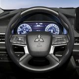 Breathable Leather Steering Wheel Cover for Mitsubishi