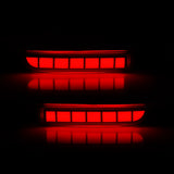 Rear Bumper Reflector LED Lights for Toyota RAV4 06-12 Car Interior Accessory MAGIC COLORM Pattern B Red Shell