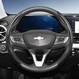 Carbon Fiber Texture Steering Wheel Cover for Chevy Silverado