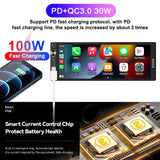 6.28-Inch Single Din Multimedia Player for Universal Vehicles Portable CarPlay Screen JIUYIN