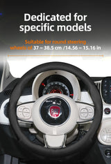 Ultra-Thin Breathable Leather Steering Wheel Cover for Fiat 500, Punto Evo Car Interior Accessory Hocasen
