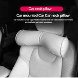 Leather Neck Pillow Lumbar Support for Universal Car Car Interior Accessory LINGLUYANG
