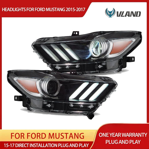 LED Headlights for Ford Mustang 2015-2017 Car Interior Accessory VLAND