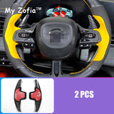 For New DODGE Attitude GT GAC Empow 2024 2025 Carbon Fiber Cover Steering Wheel Paddle Shifter Aluminum Alloy Decor Accessori
