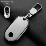 Metal and Leather Car Key Case Cover for Various Mercedes Benz Models