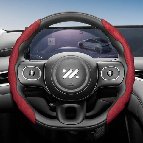Breathable Leather Wheel Cover IM L7 Ls7 Car Interior Accessory Hocasen Red 2-Piece Set