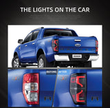 Sequential LED Tail Lights for Ford Ranger 2012-22 Car Interior Accessory Vland